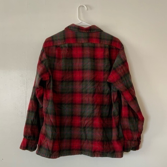 𝅺VINTAGE Pendleton Plaid Wool Button Up Shirt or Shacket - Picture 2 of 4
